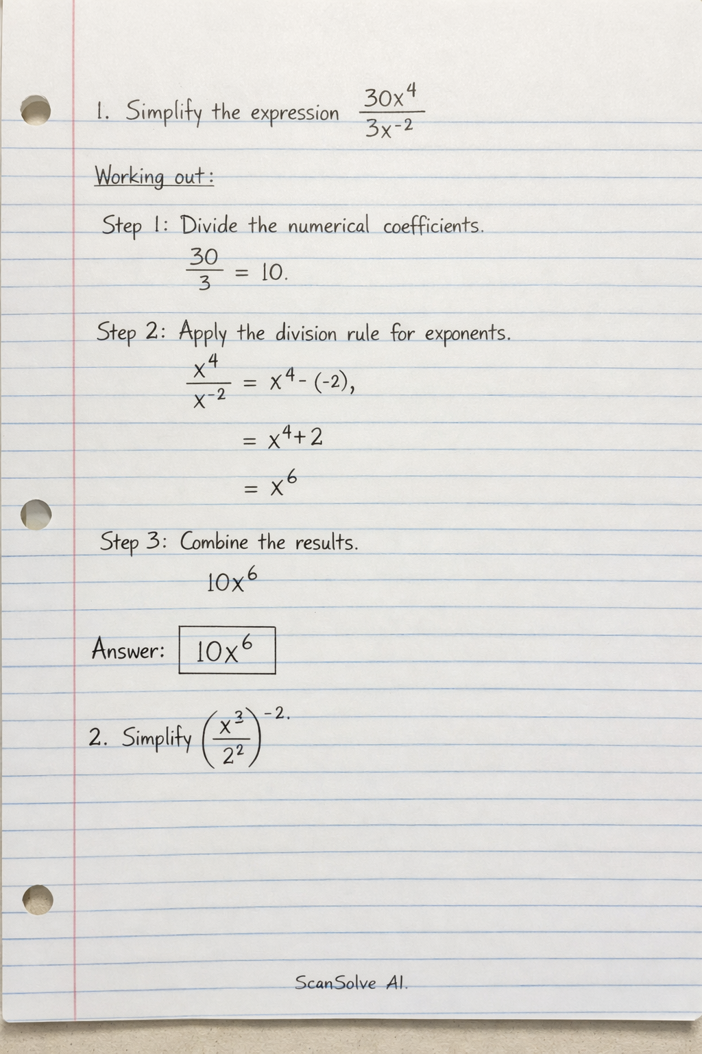 Handwritten step-by-step solution preview