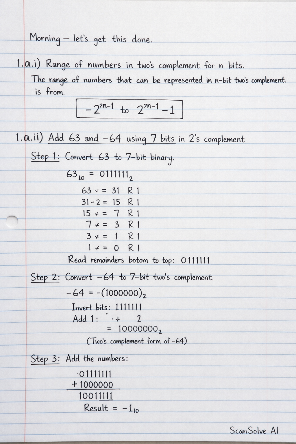 Handwritten step-by-step solution preview