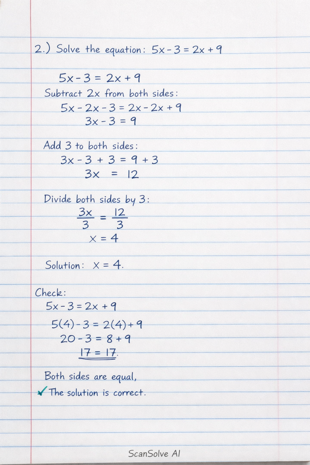Handwritten step-by-step solution preview