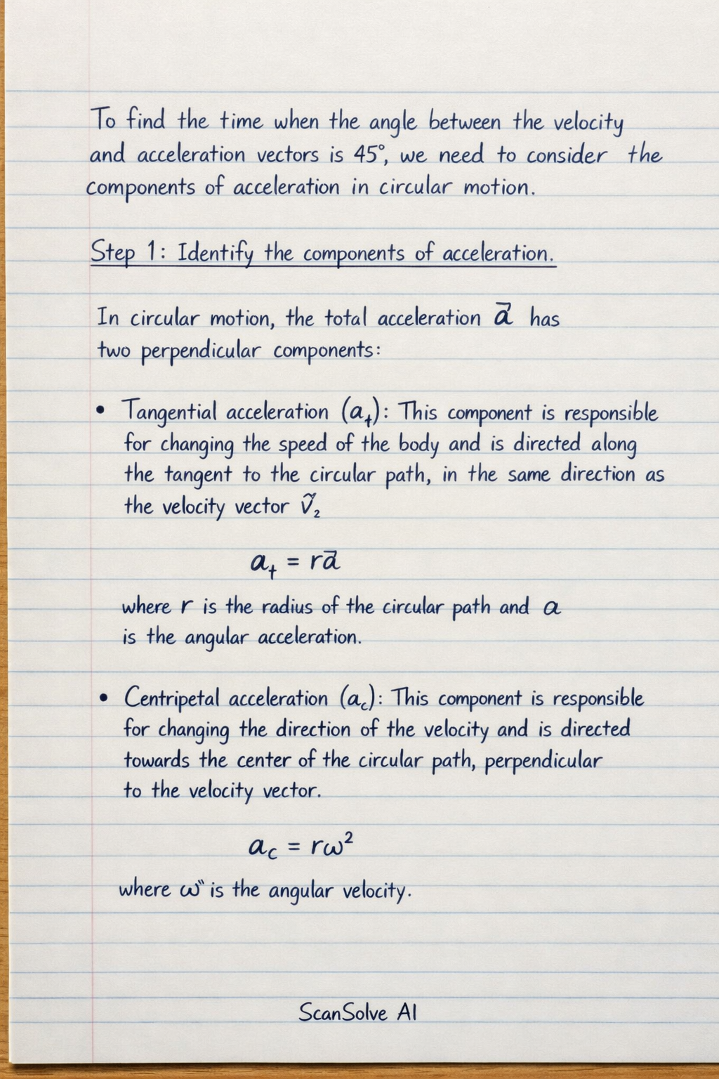 Handwritten step-by-step solution