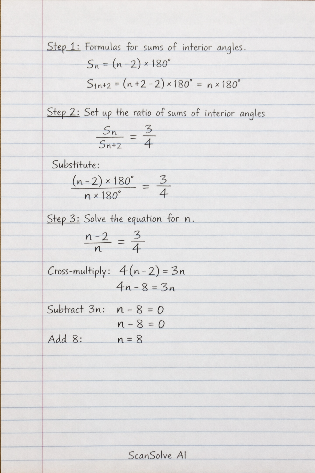 Handwritten step-by-step solution preview