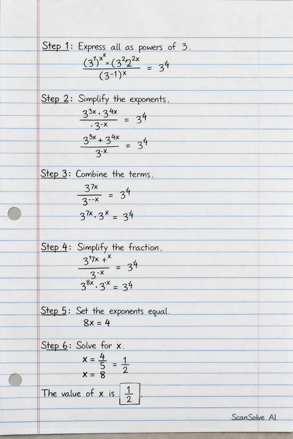 Handwritten step-by-step solution preview