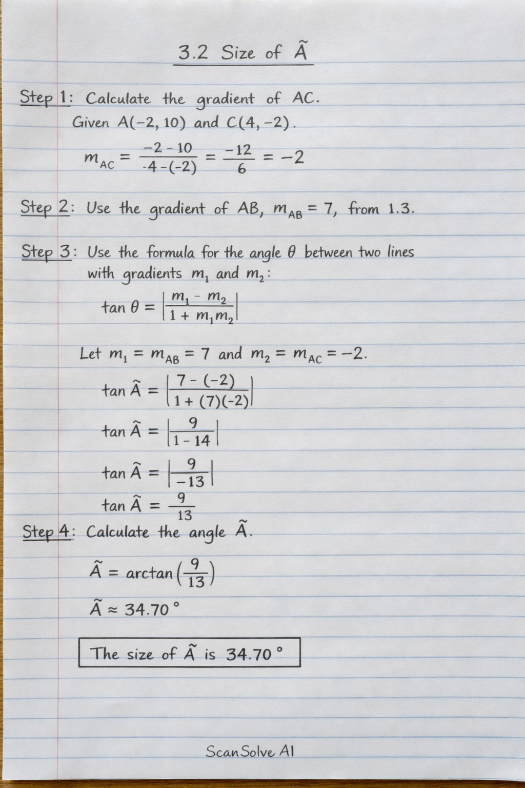 Handwritten step-by-step solution preview