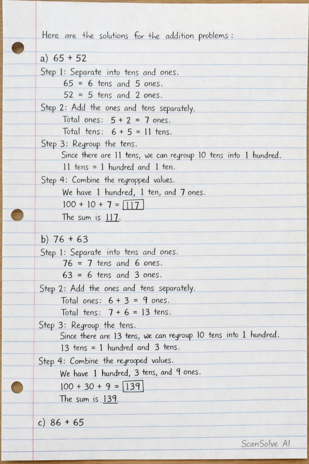 Handwritten step-by-step solution preview