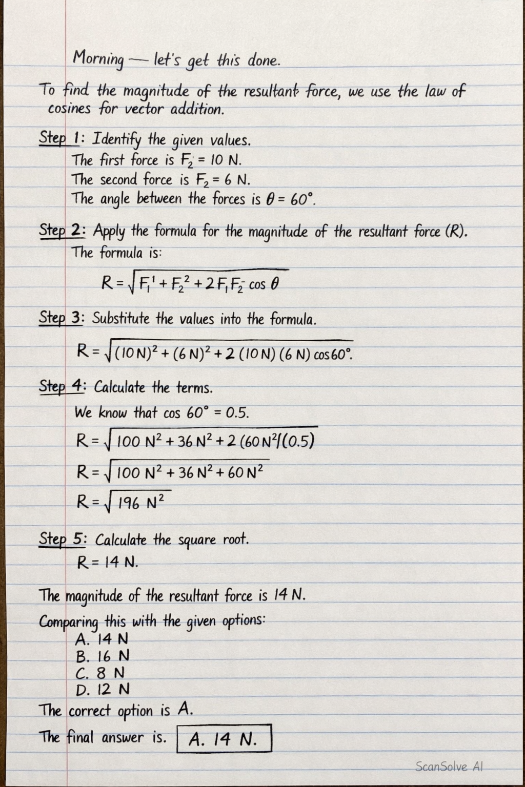 Handwritten step-by-step solution preview