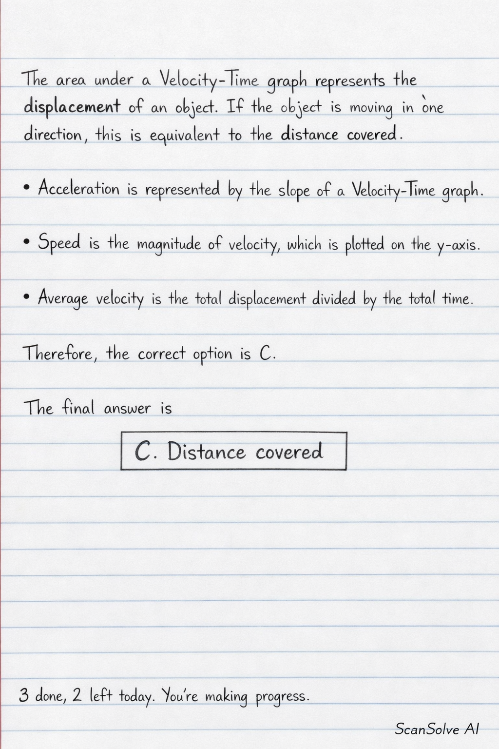 Handwritten step-by-step solution