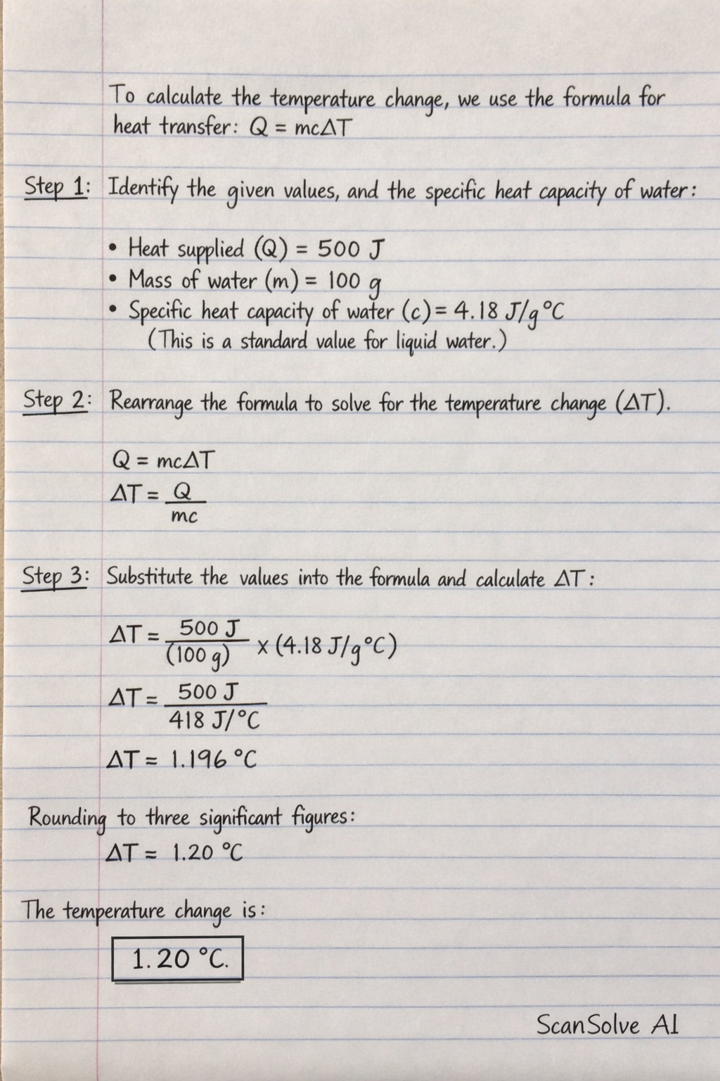 Handwritten step-by-step solution preview