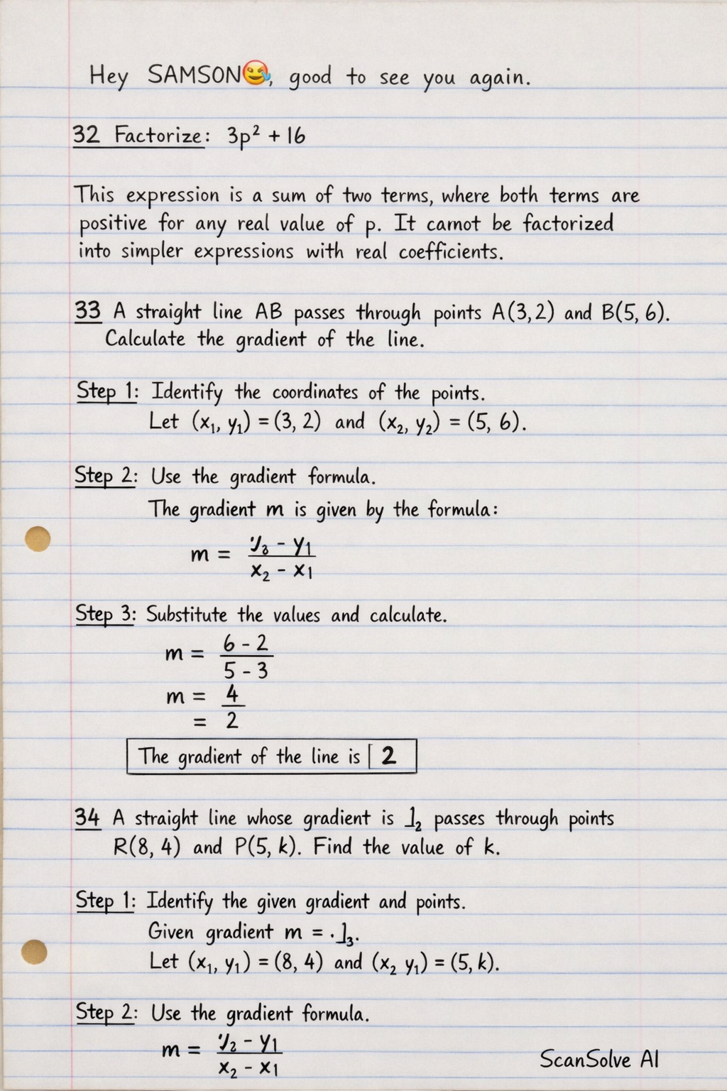 Handwritten step-by-step solution preview