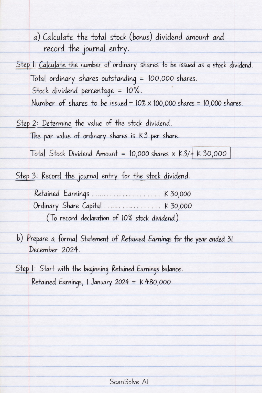 Handwritten step-by-step solution preview