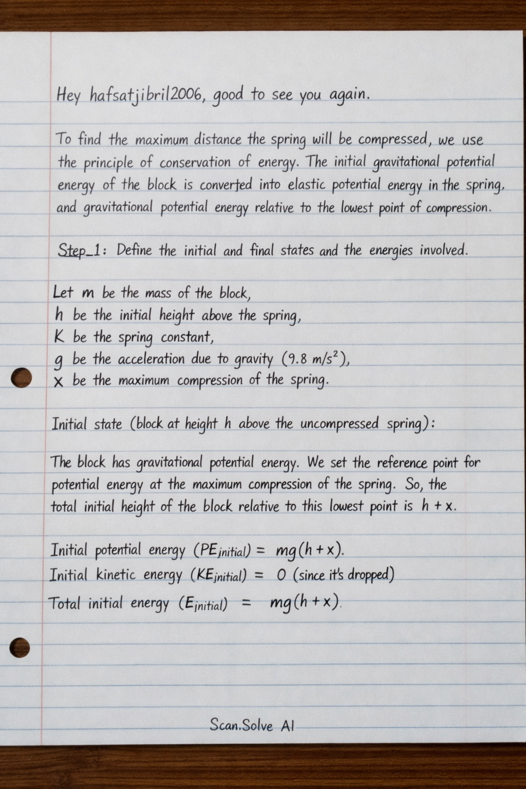 Handwritten step-by-step solution preview