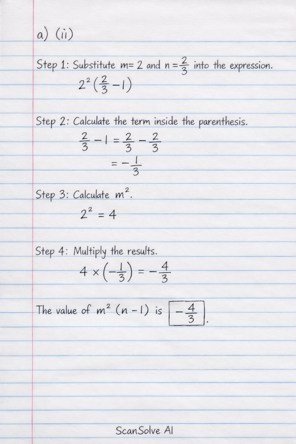 Handwritten step-by-step solution preview