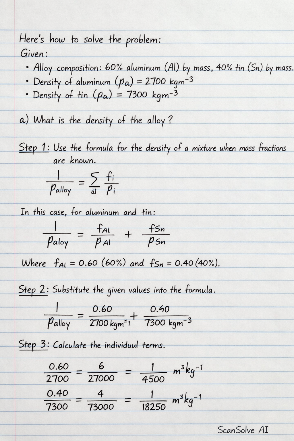 Handwritten step-by-step solution preview
