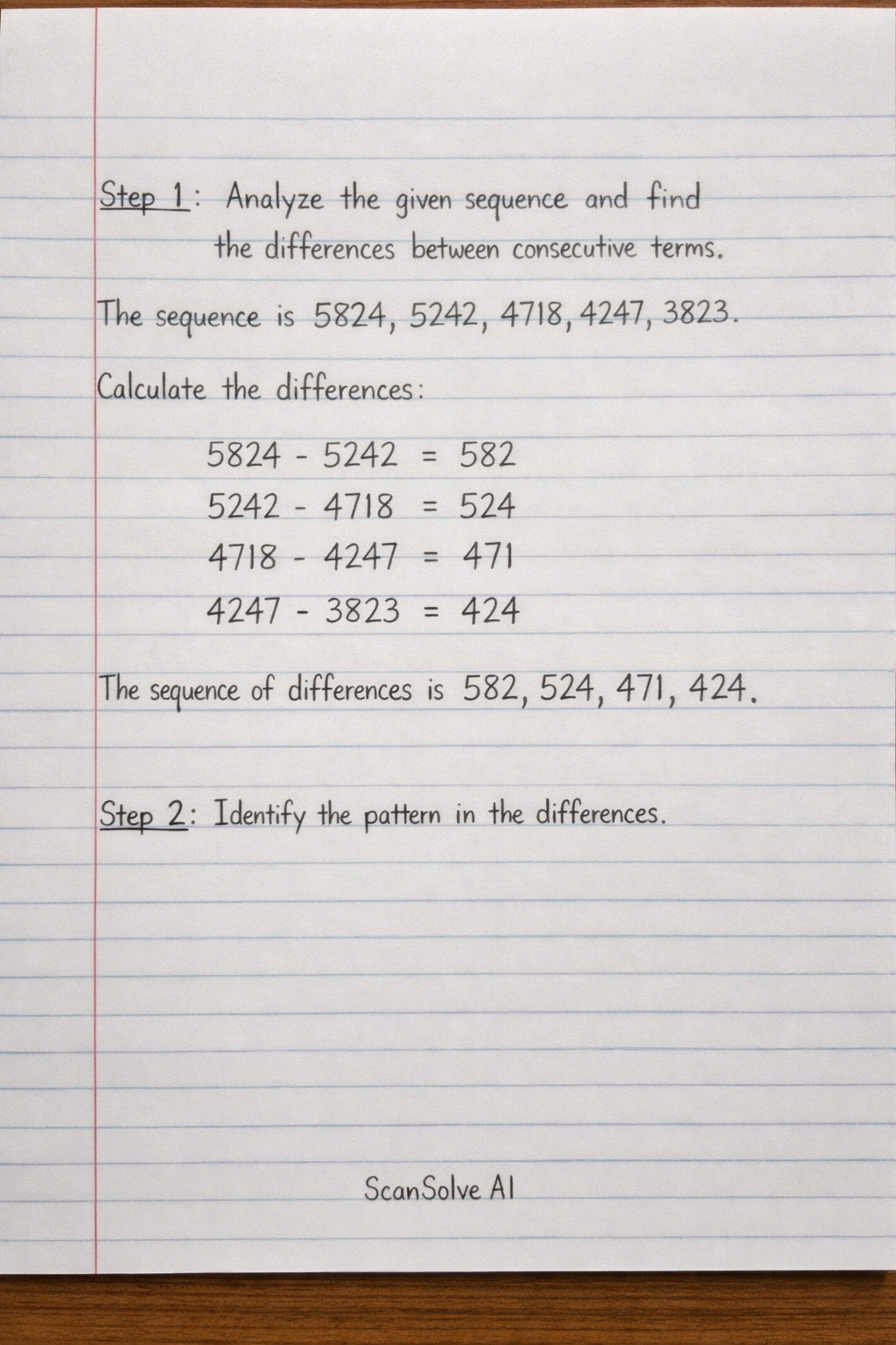 Handwritten step-by-step solution preview