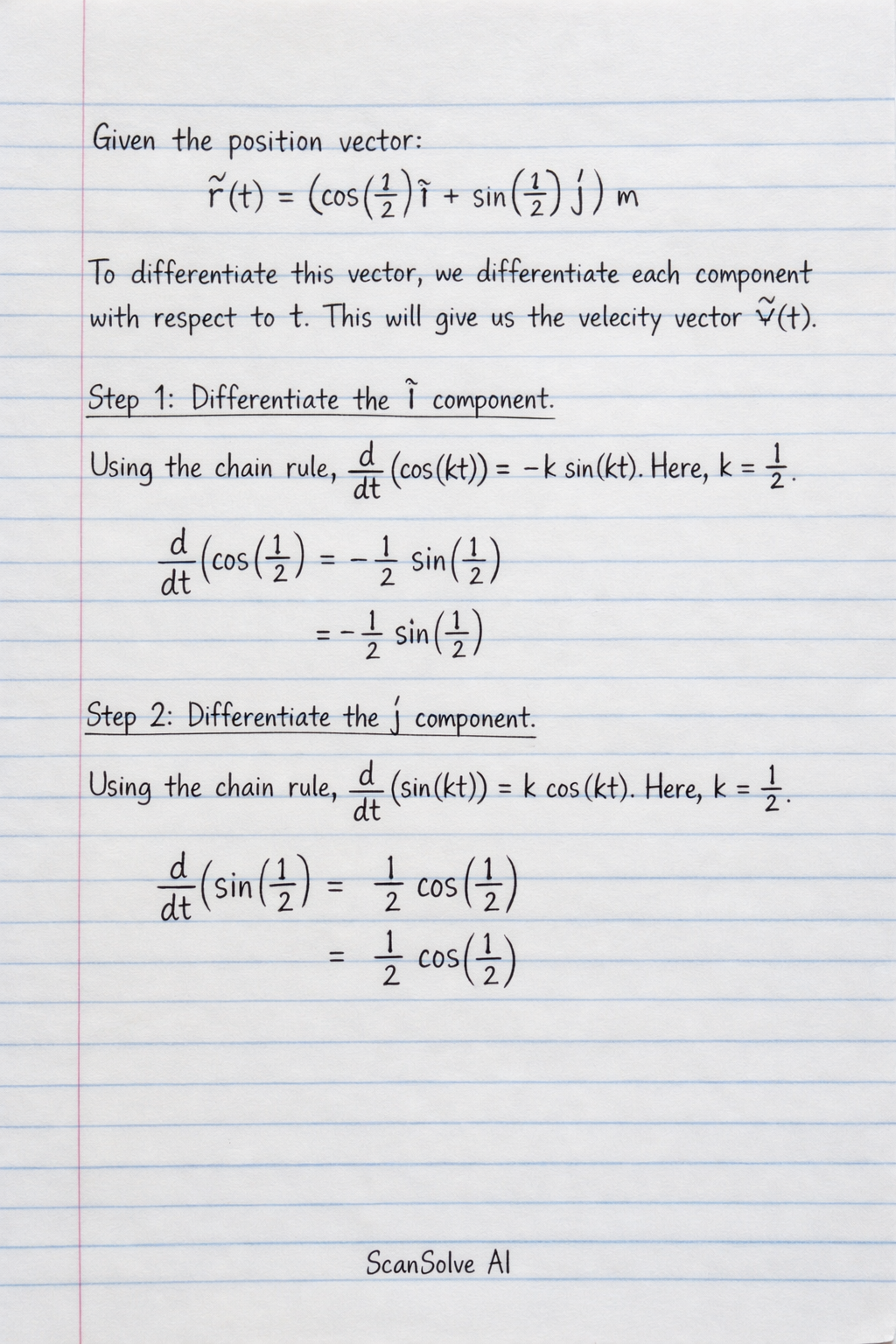 Handwritten step-by-step solution preview