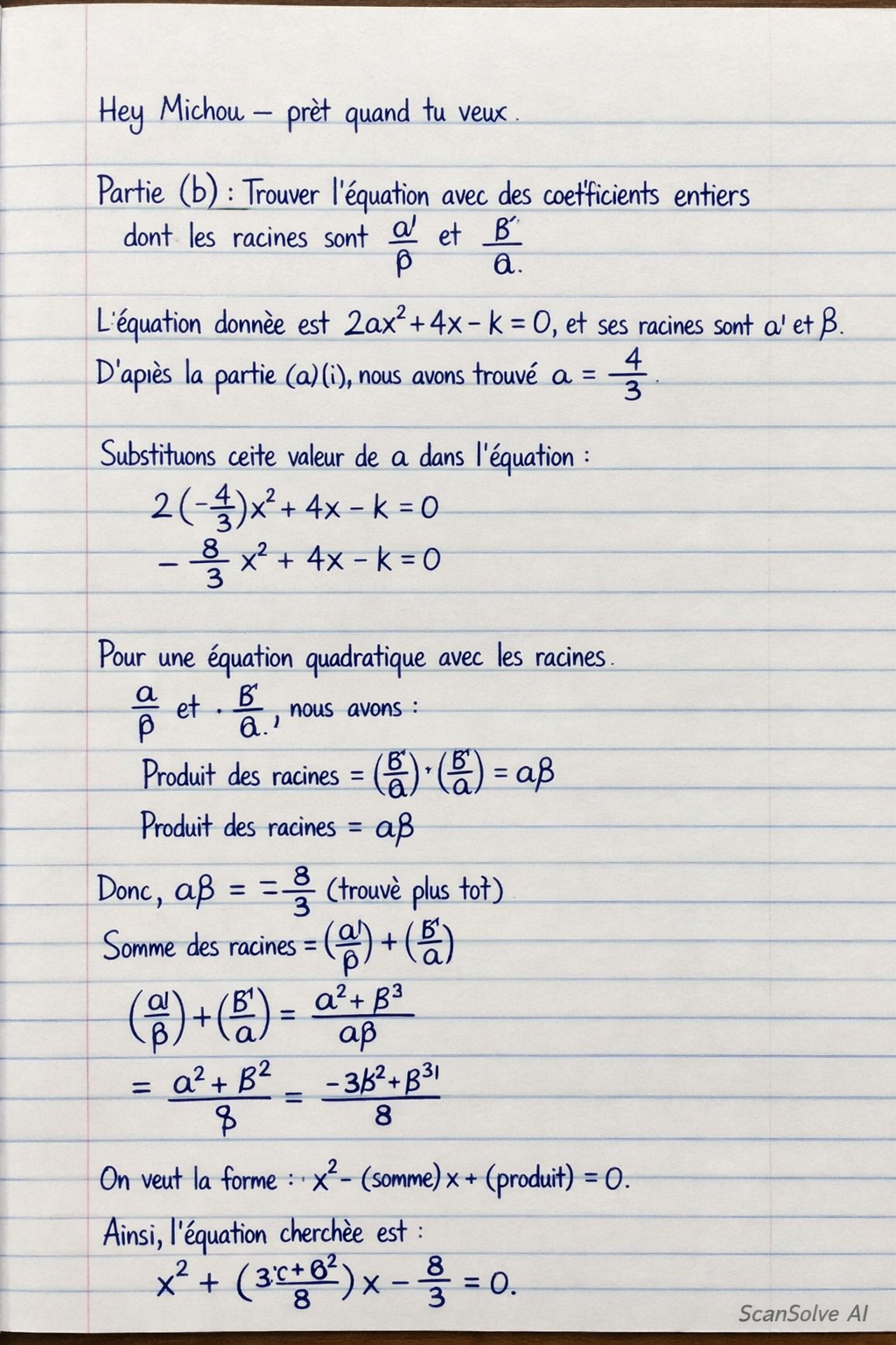 Handwritten step-by-step solution preview