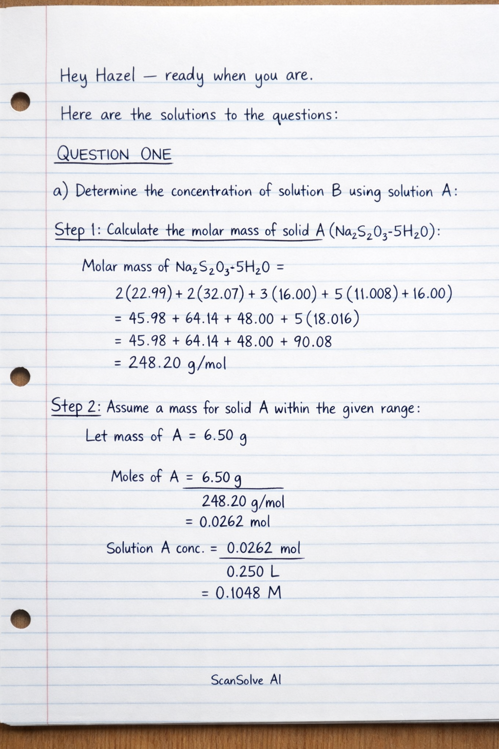 Handwritten step-by-step solution preview