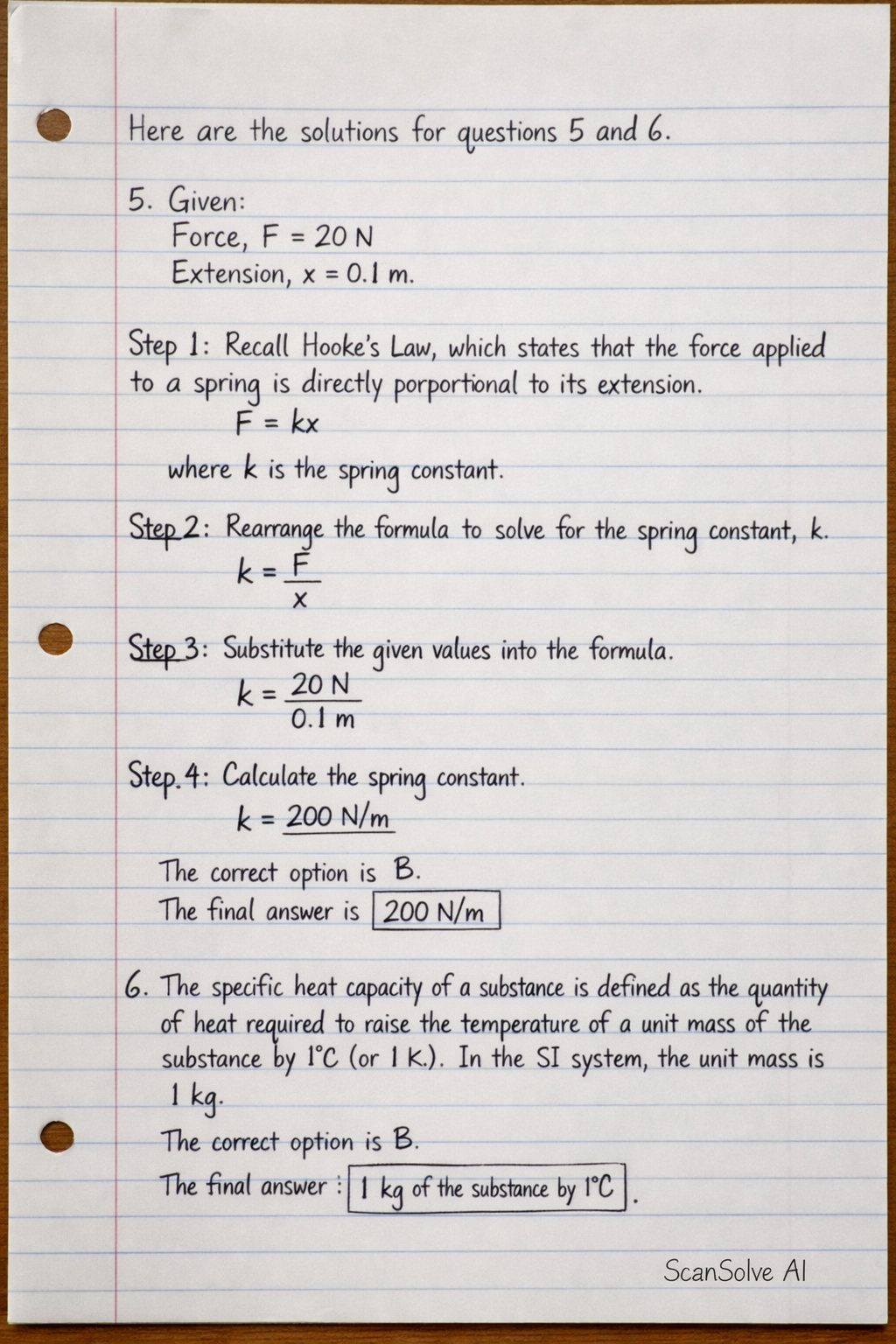 Handwritten step-by-step solution preview