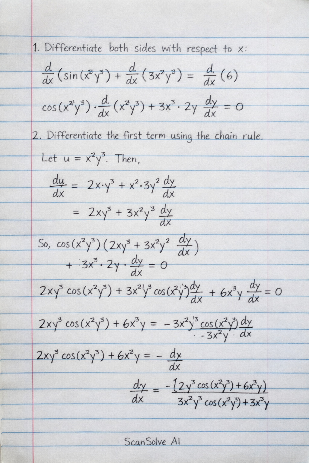 Handwritten step-by-step solution preview
