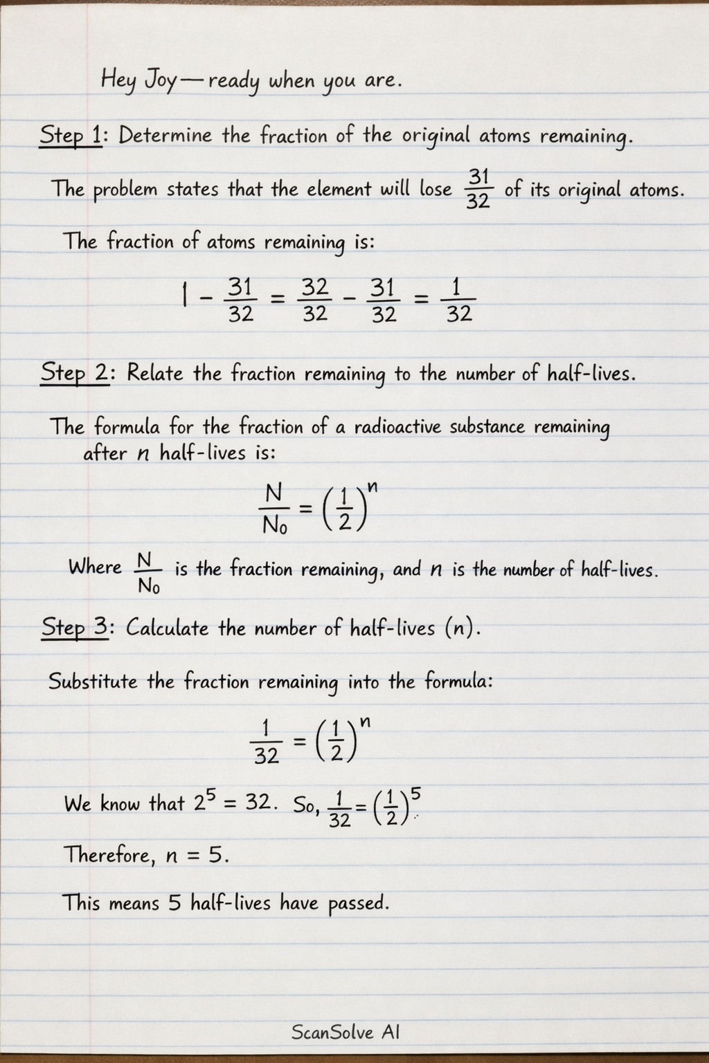 Handwritten step-by-step solution preview