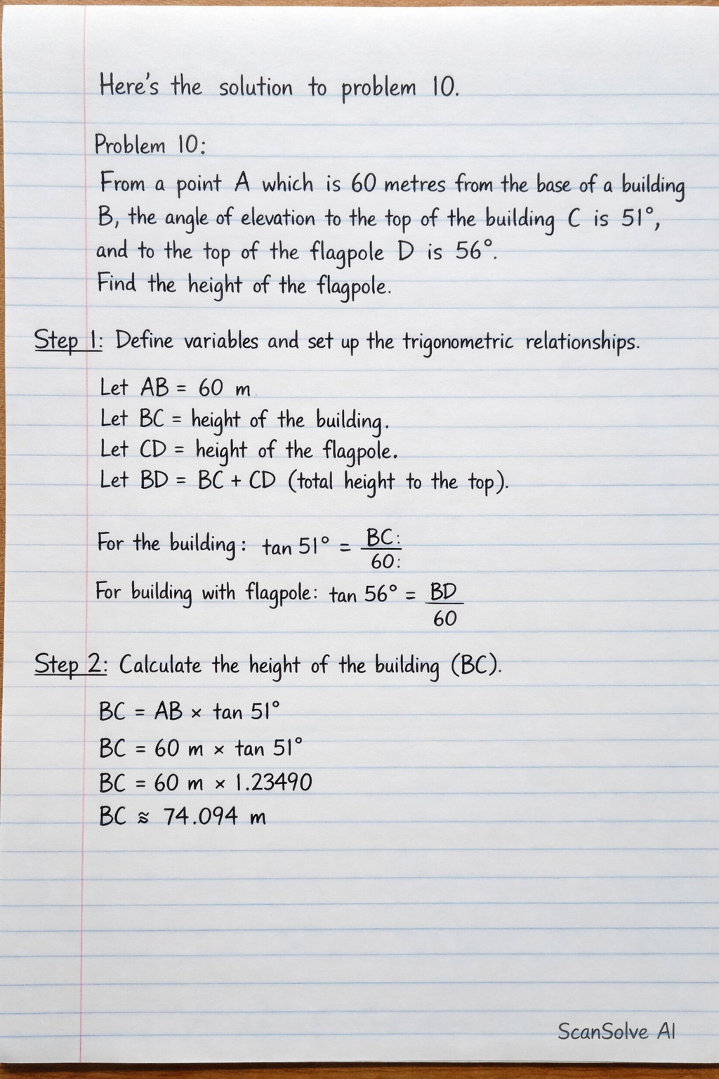 Handwritten step-by-step solution preview