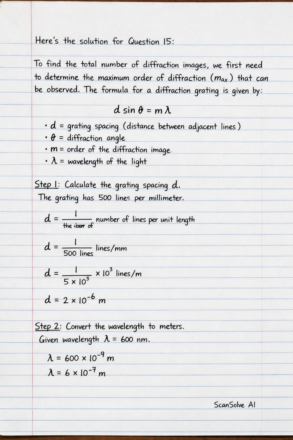 Handwritten step-by-step solution preview