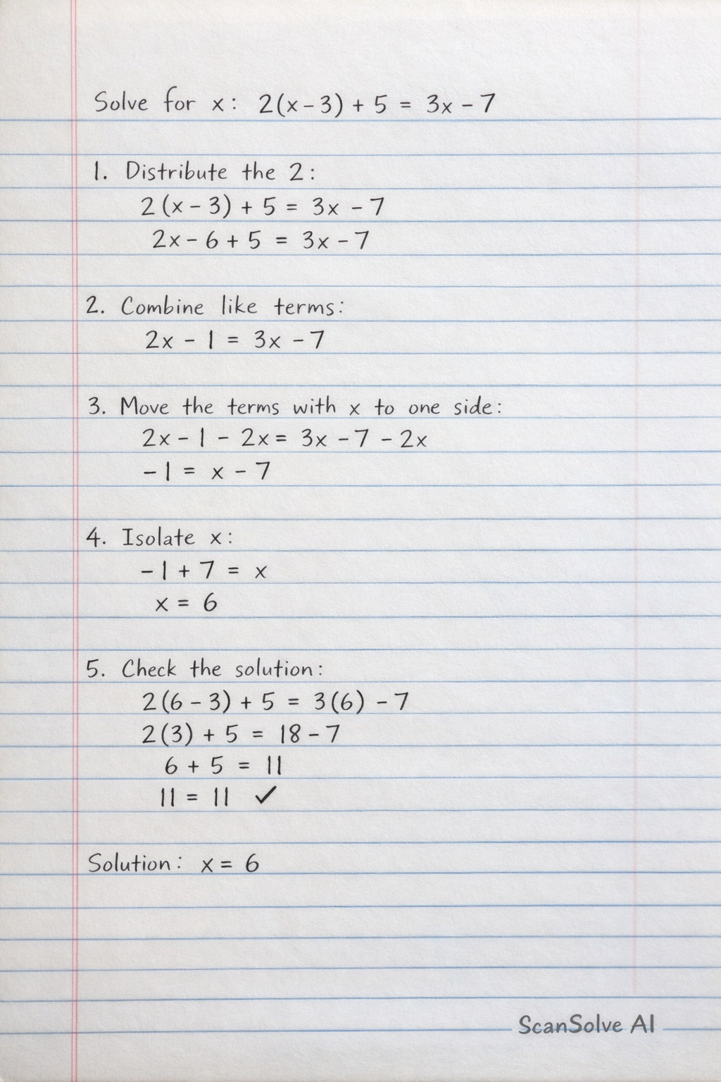 Handwritten step-by-step solution preview