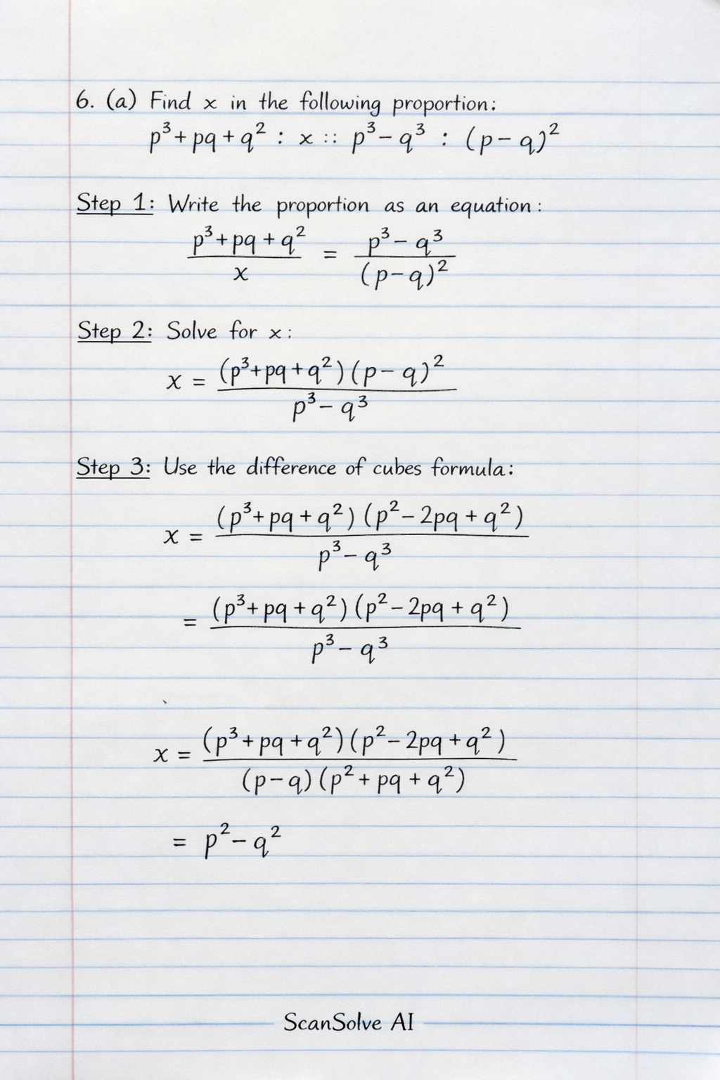 Handwritten step-by-step solution