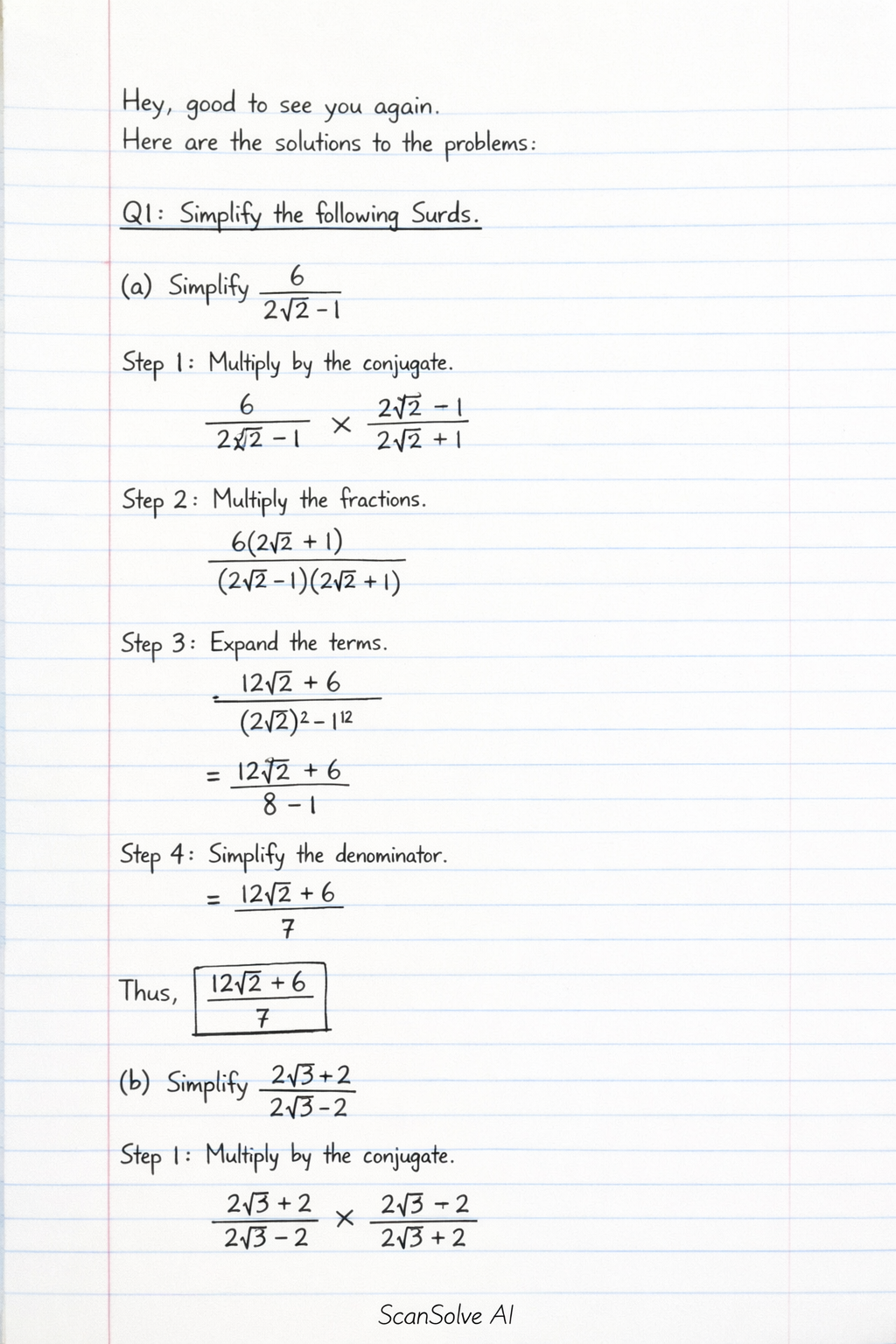 Handwritten step-by-step solution preview