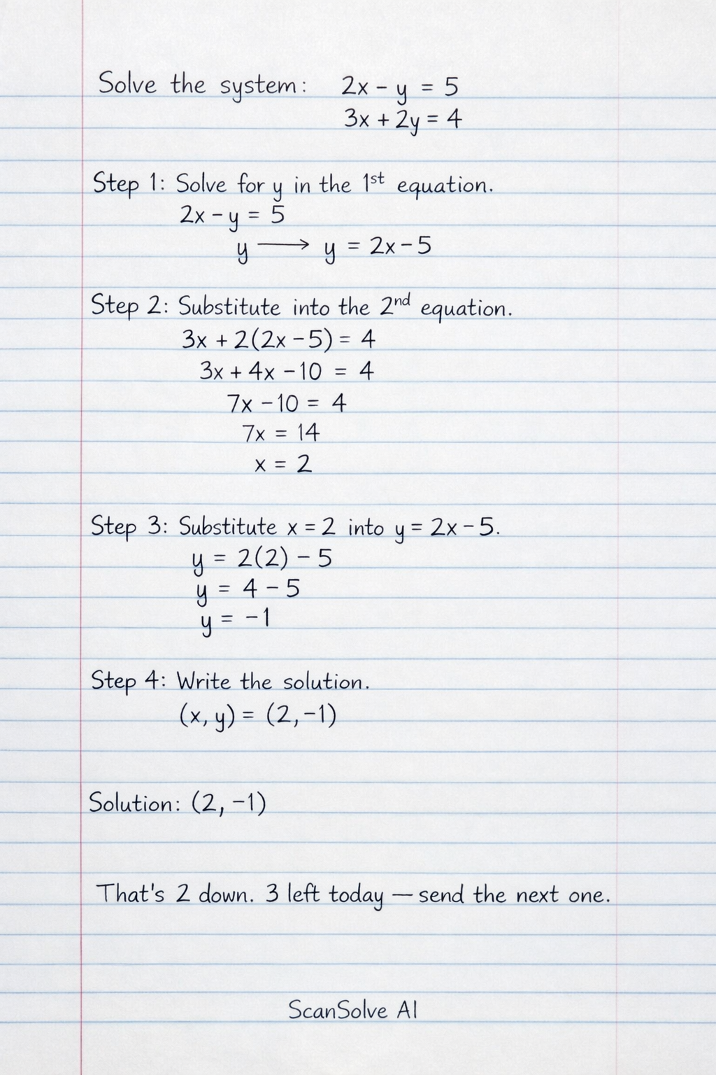 Handwritten step-by-step solution preview