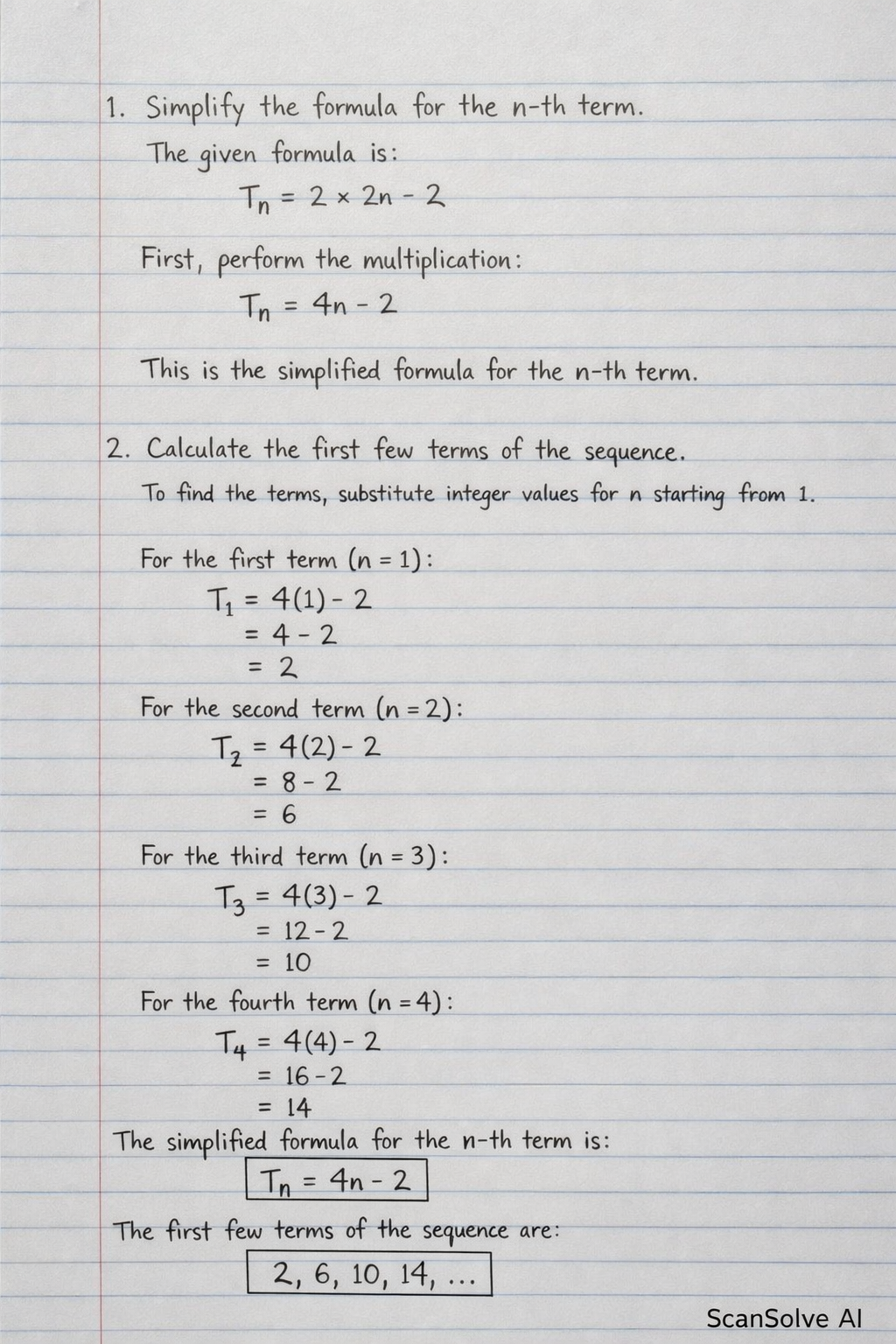 Handwritten step-by-step solution preview