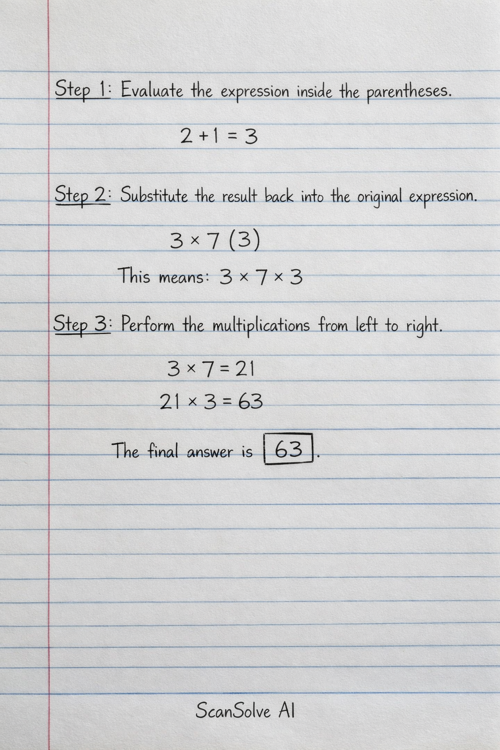 Handwritten step-by-step solution preview