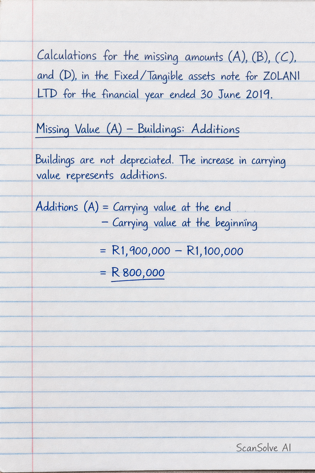 Handwritten step-by-step solution preview