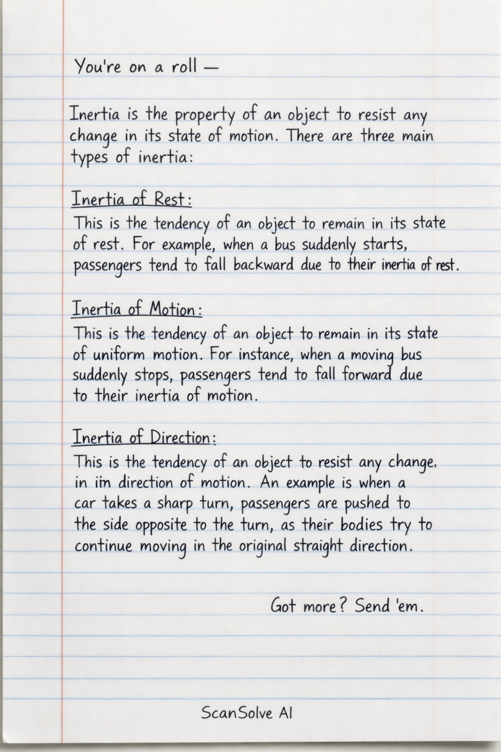 Handwritten step-by-step solution