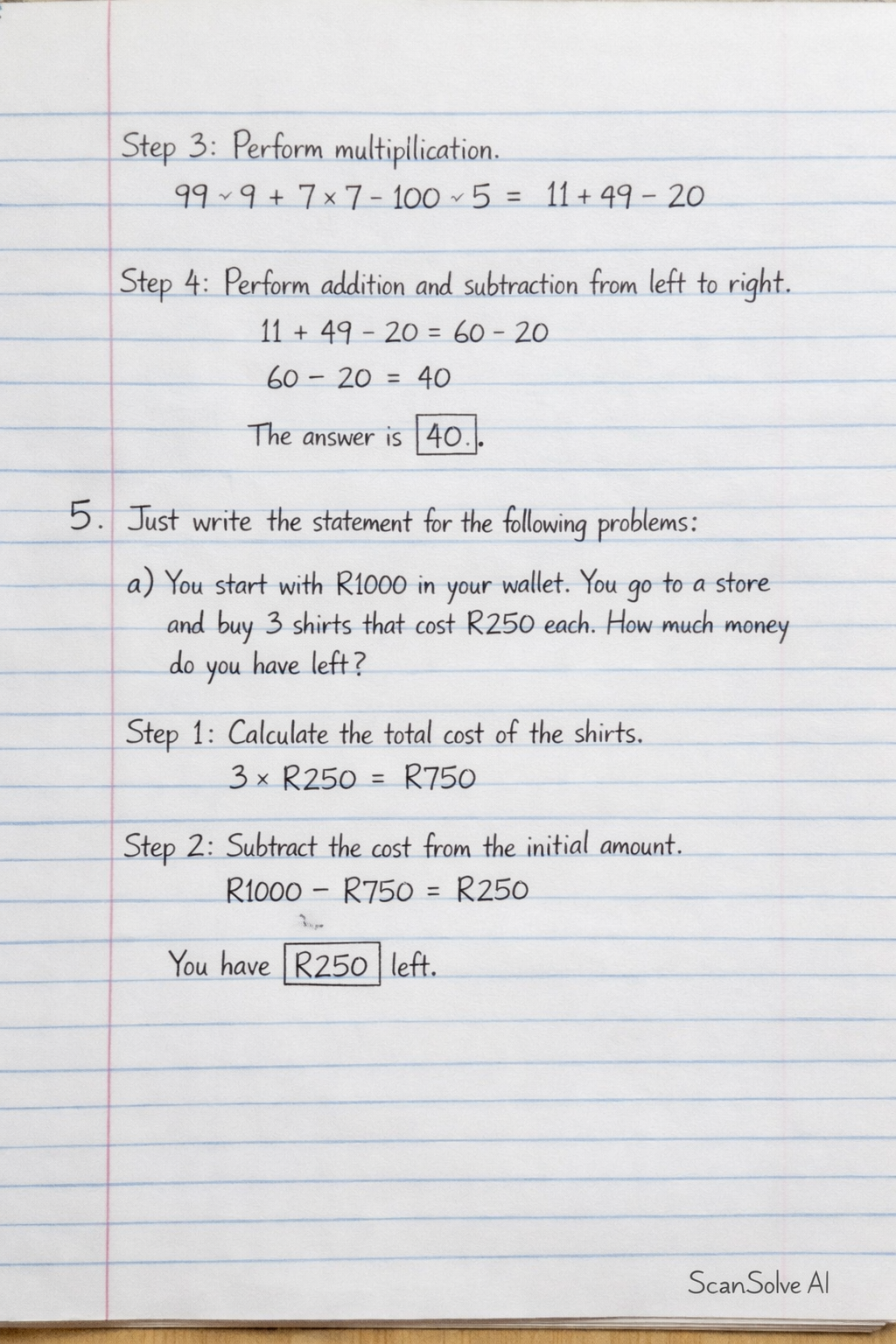 Handwritten step-by-step solution preview