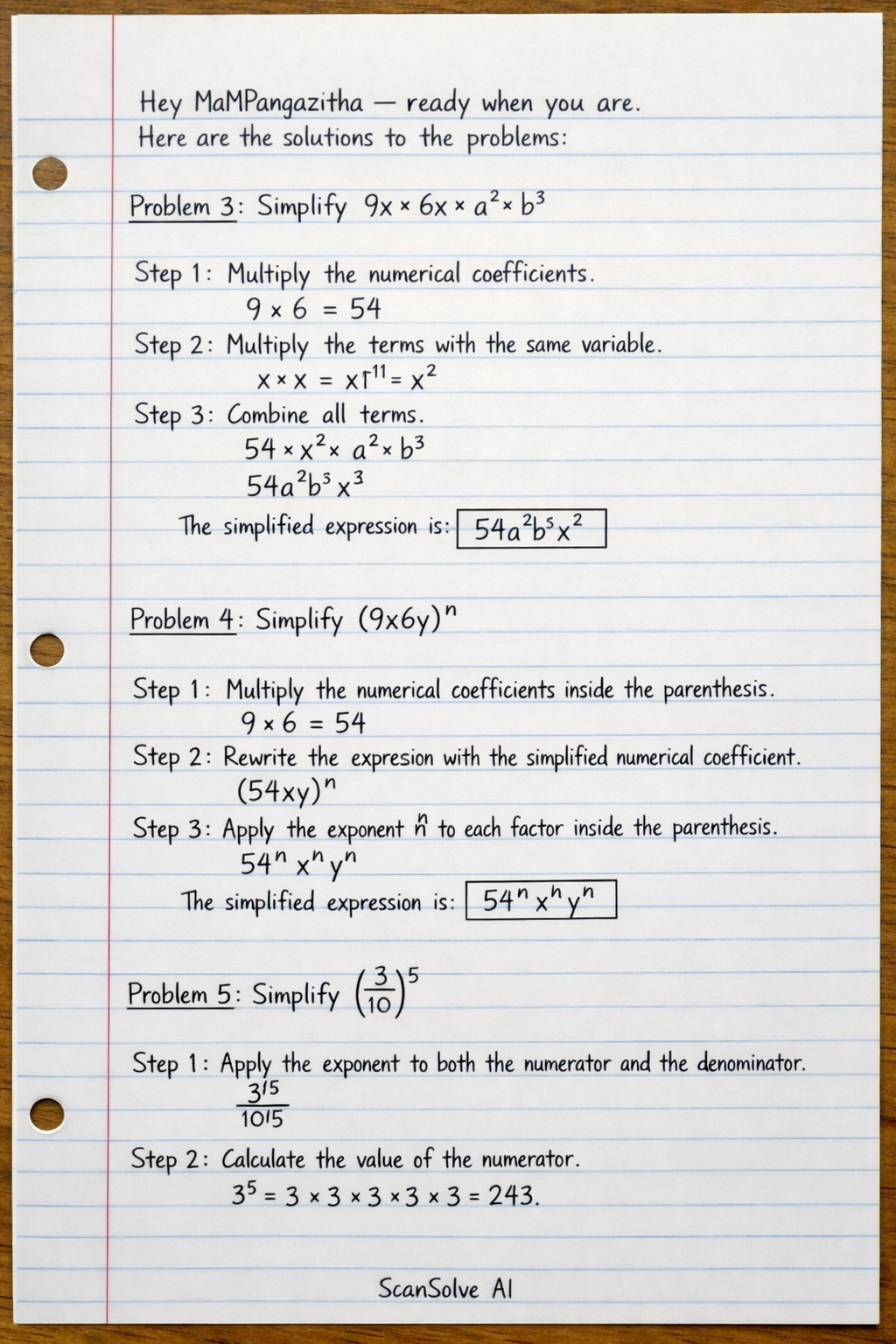 Handwritten step-by-step solution preview