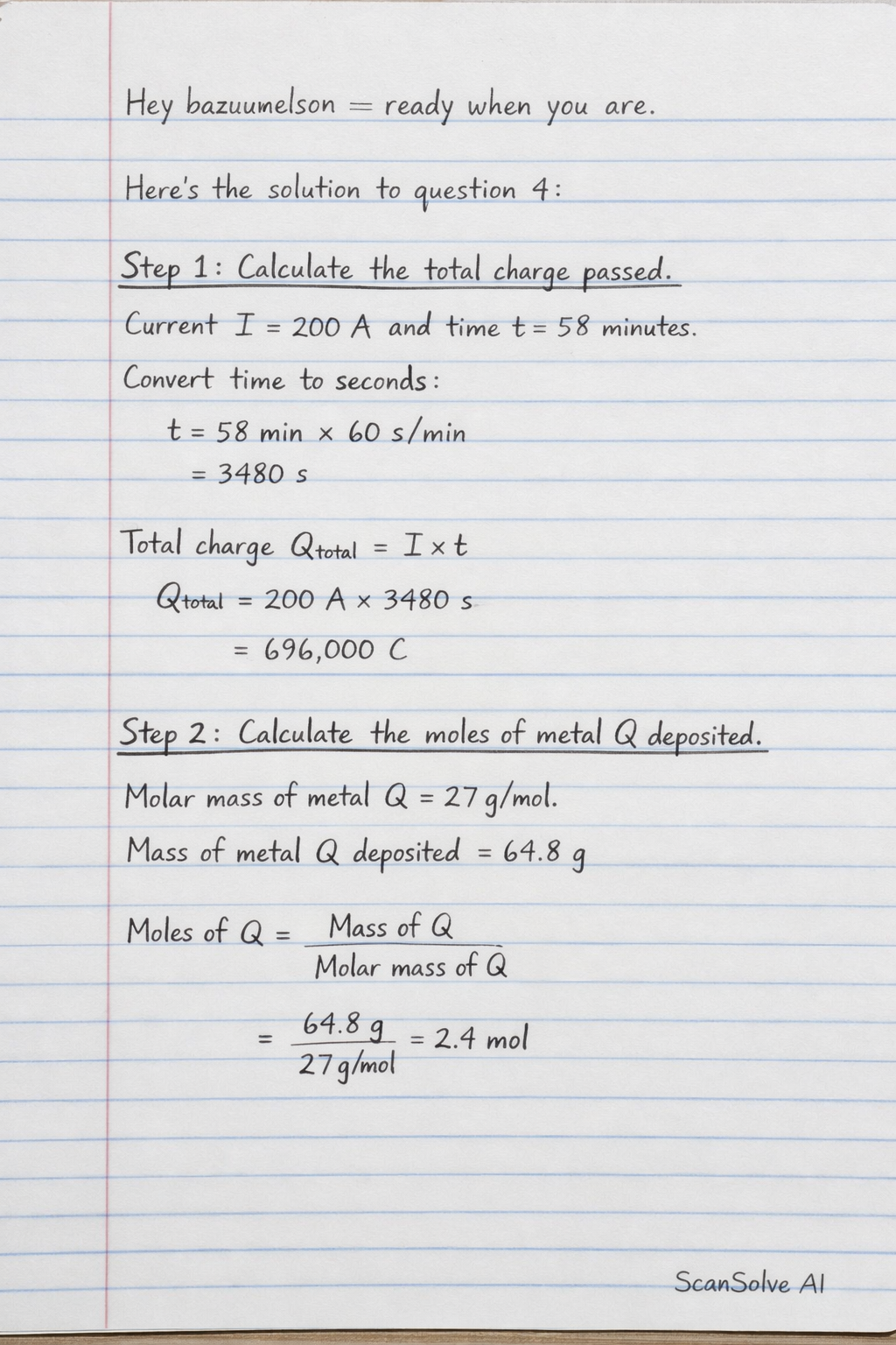 Handwritten step-by-step solution preview