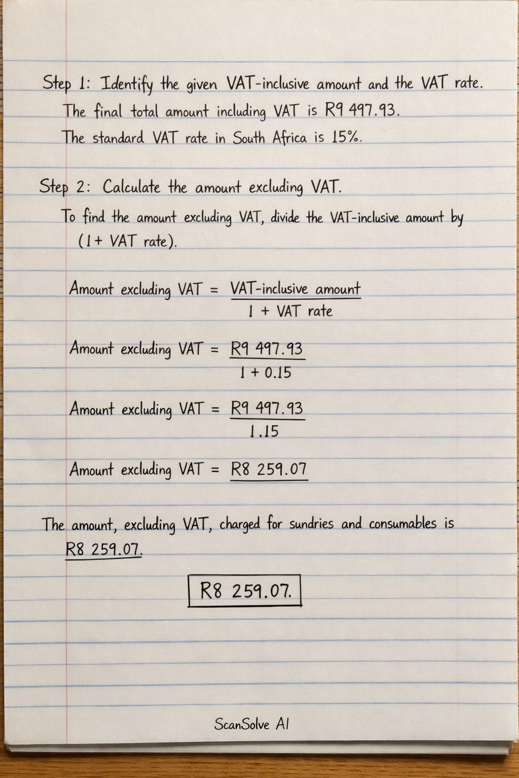 Handwritten step-by-step solution preview
