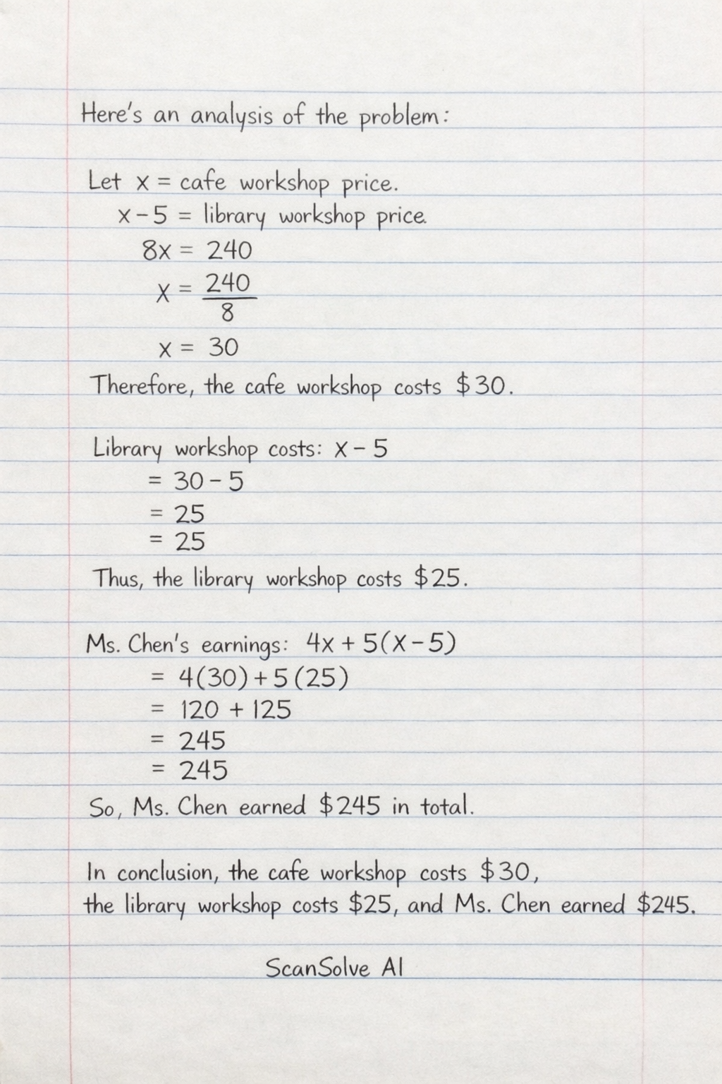 Handwritten step-by-step solution preview