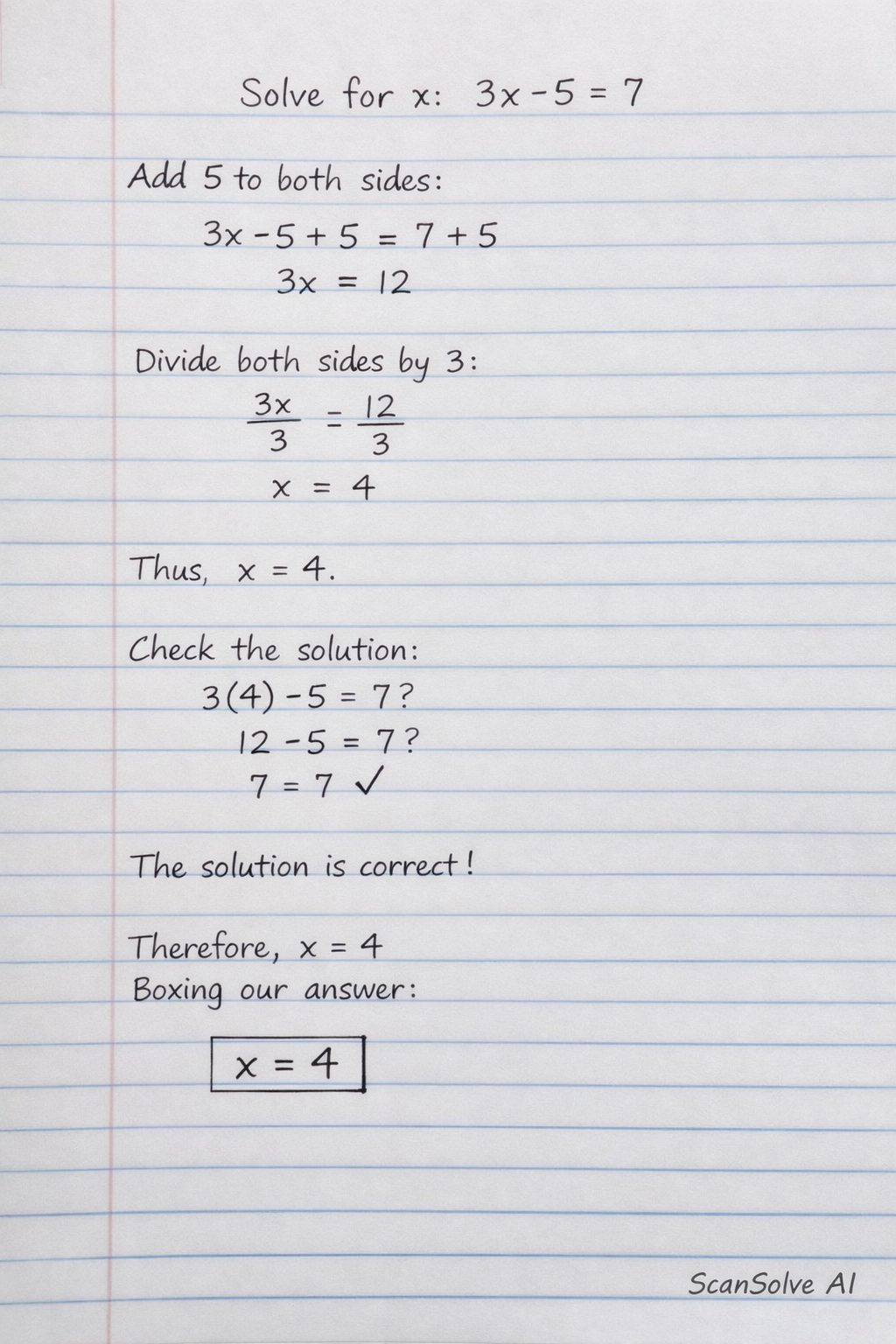 Handwritten step-by-step solution preview