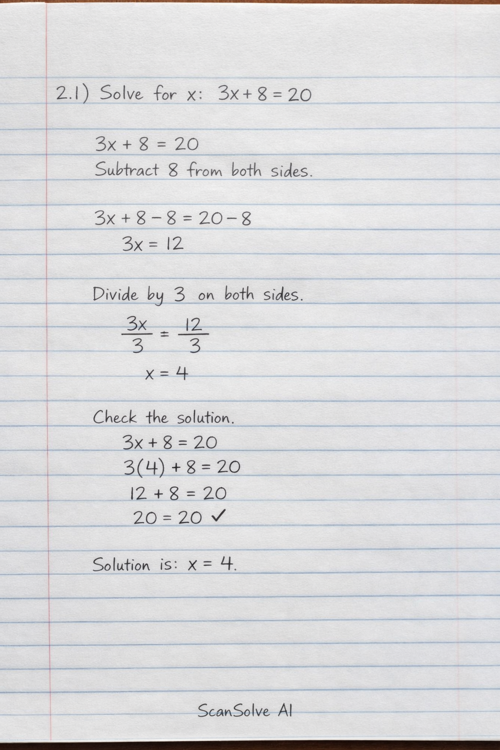 Handwritten step-by-step solution preview