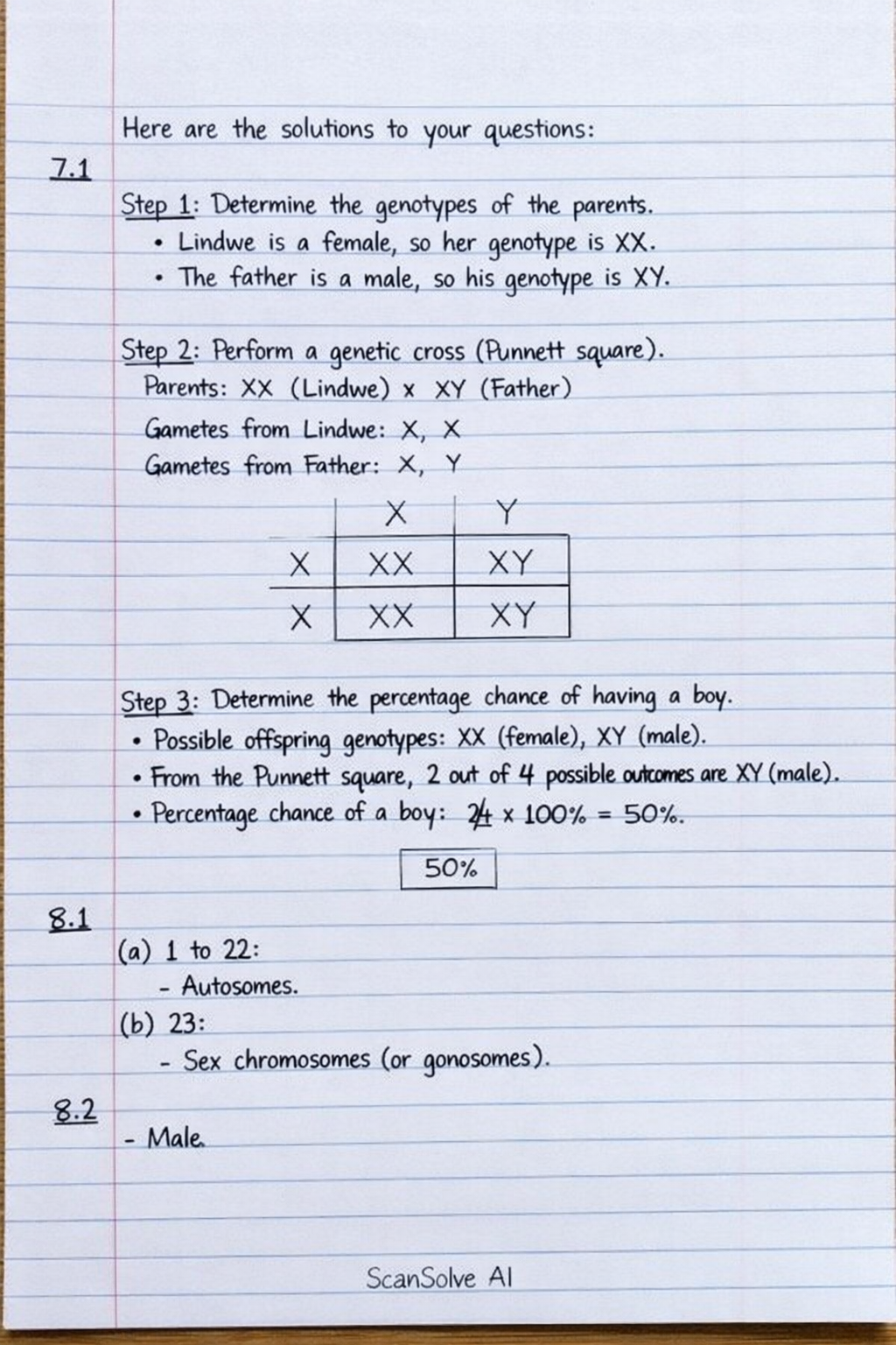 Handwritten step-by-step solution preview