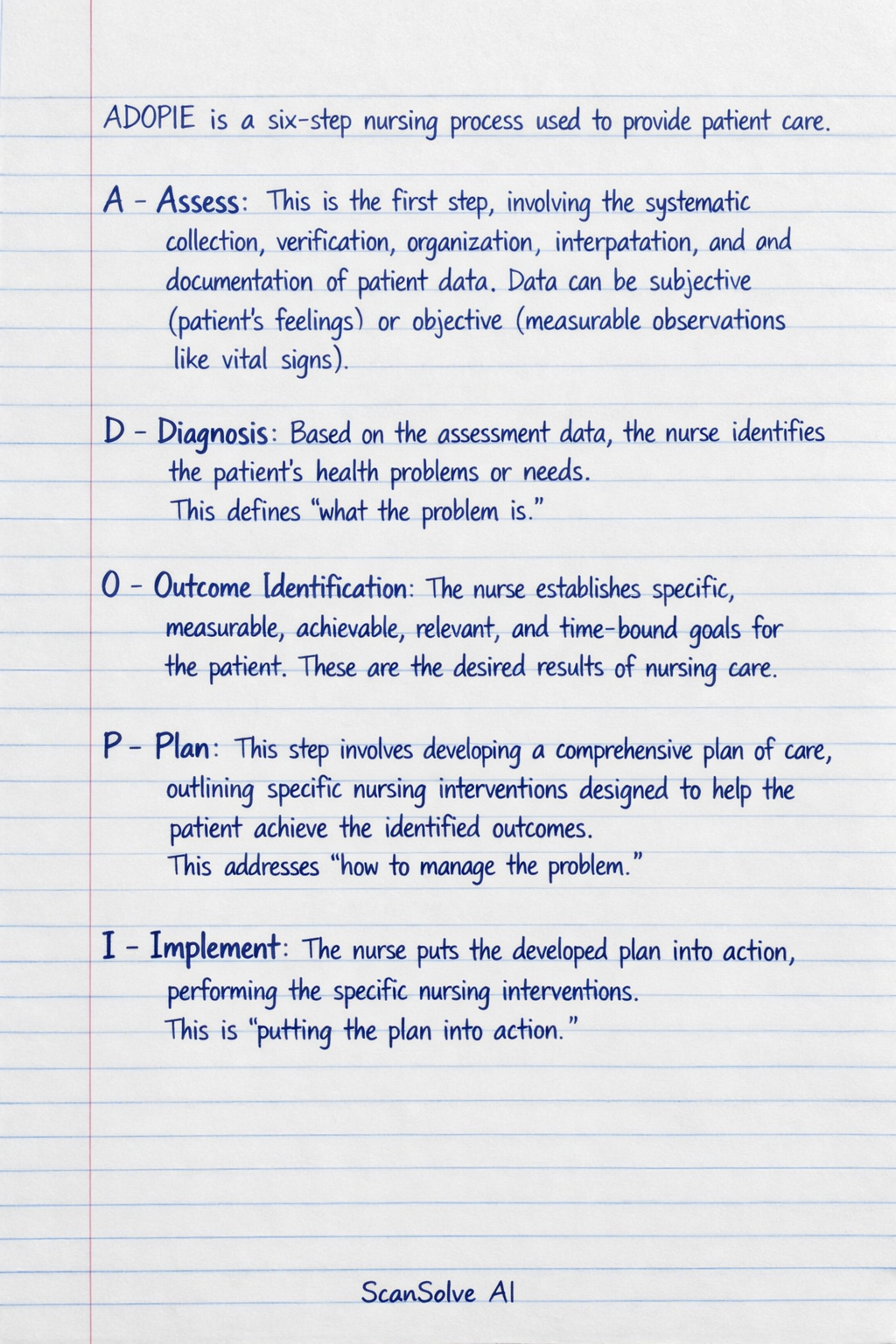 Handwritten step-by-step solution