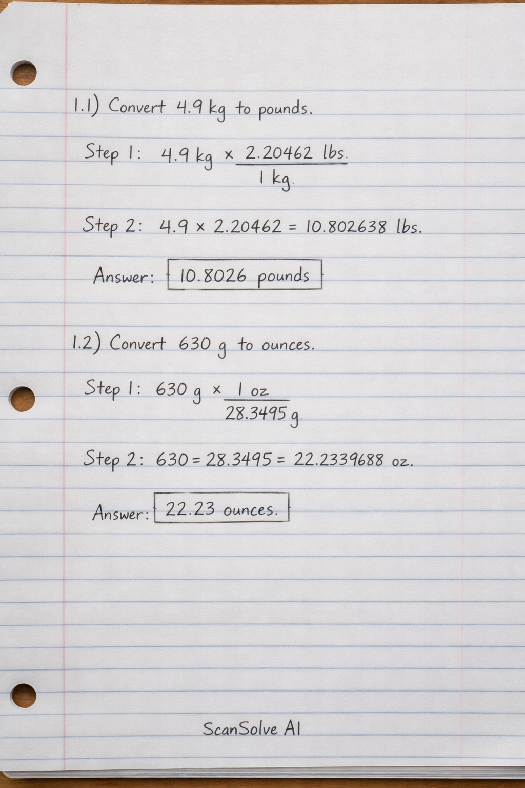 Handwritten step-by-step solution preview