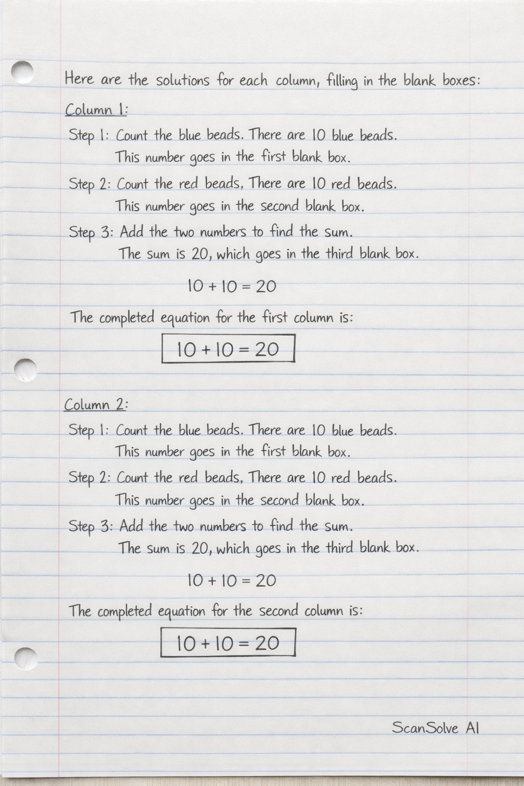 Handwritten step-by-step solution preview