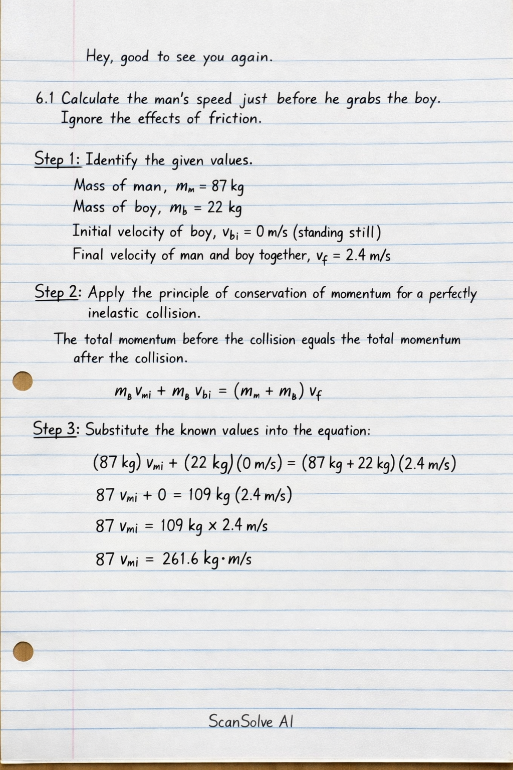 Handwritten step-by-step solution preview