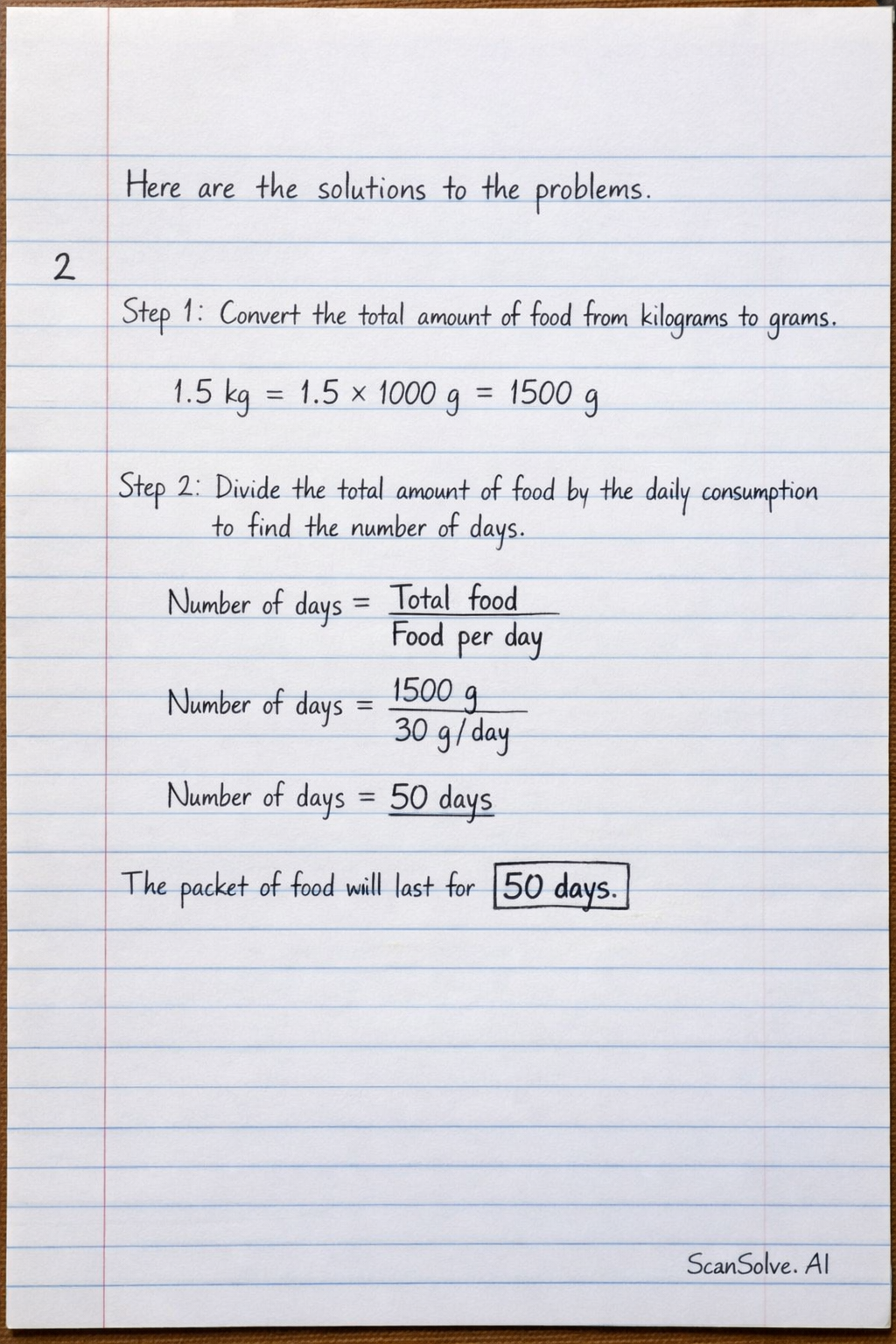 Handwritten step-by-step solution preview