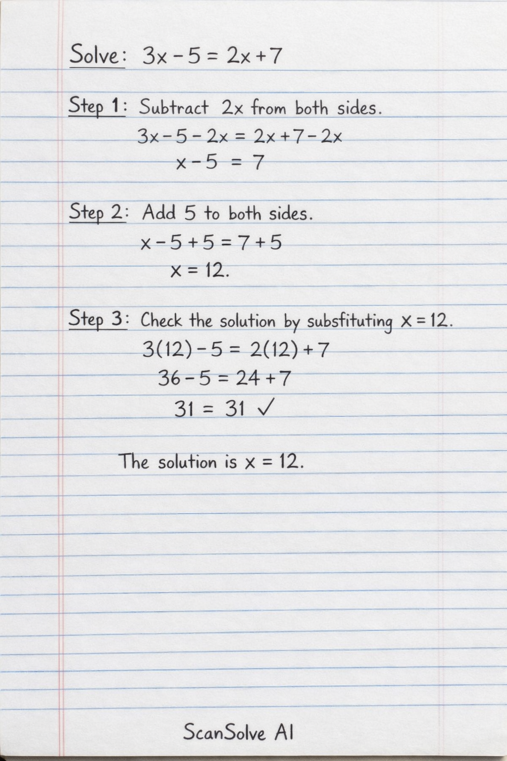 Handwritten step-by-step solution preview