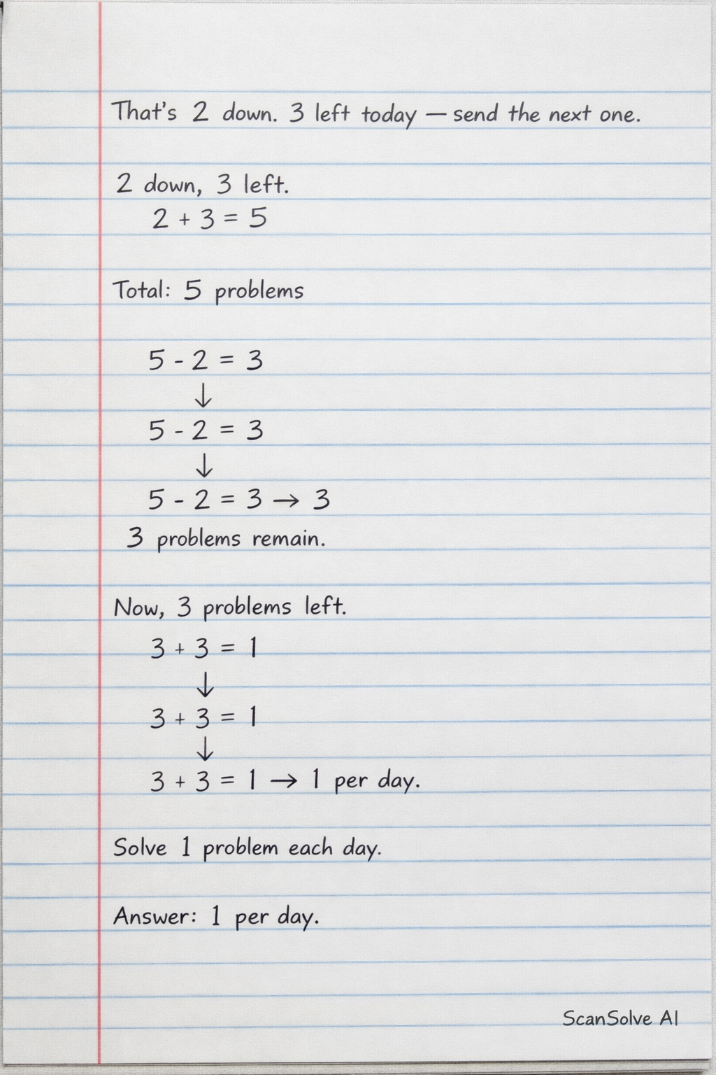 Handwritten step-by-step solution preview