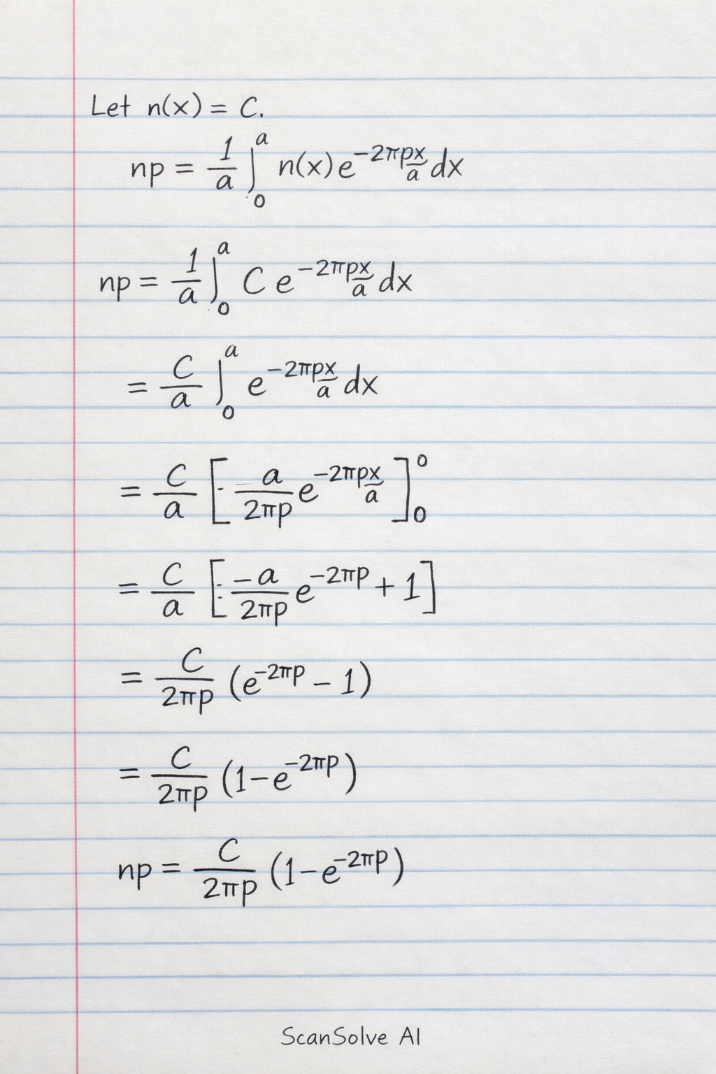 Handwritten step-by-step solution preview