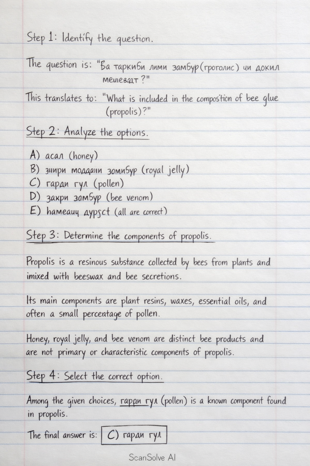 Handwritten step-by-step solution preview
